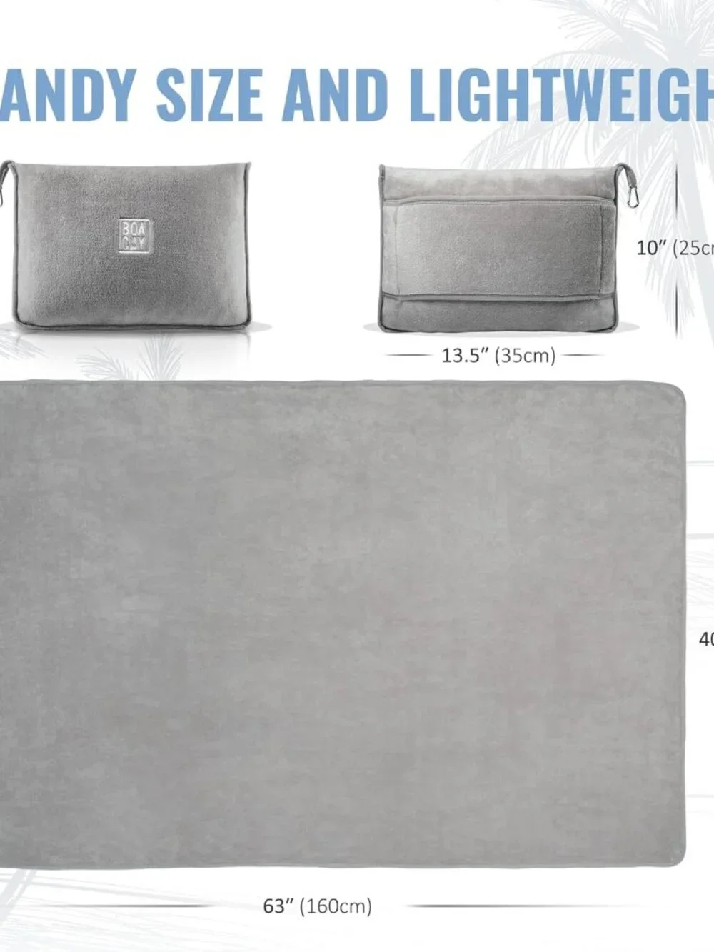 Soft & Warm Travel Blanket for Airplane & Car - Long Flight Essential for Women, - Picture 2 of 8